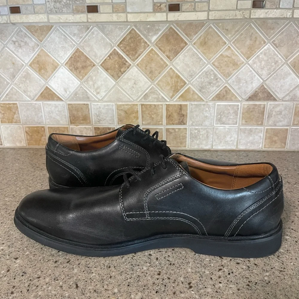 Clark’s Malwood Men’s Leather Lace Up Shoes in Black Size 12 M - Picture 6 of 12